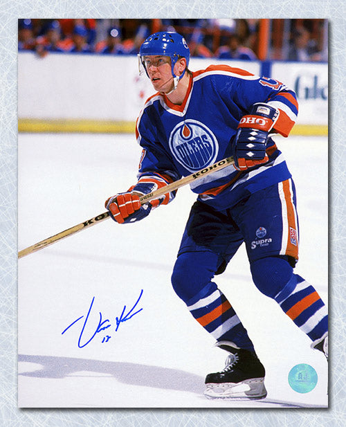 Jari Kurri Edmonton Oilers Signed Hockey 8x10 Photo | AJ Sports.