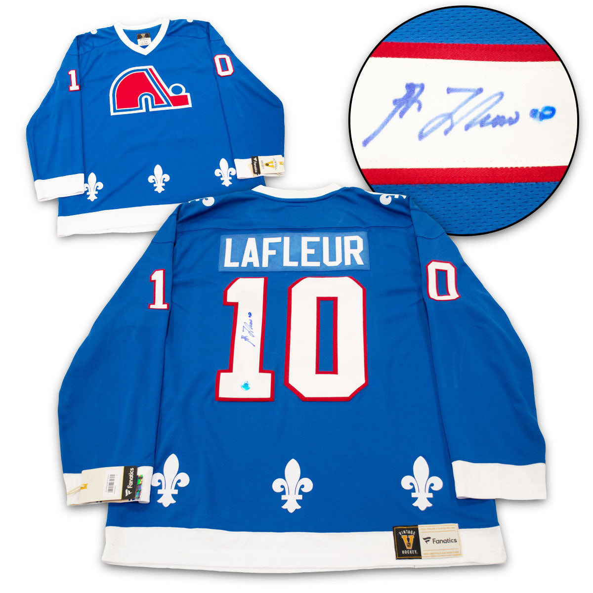 Guy Lafleur Quebec Nordiques Signed Retro Fanatics Jersey | AJ Sports.