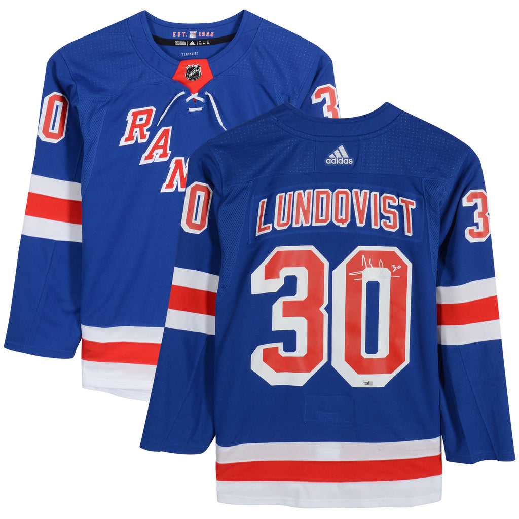 Henrik Lundqvist New York Rangers Autographed Adidas Jersey | AJ Sports.
