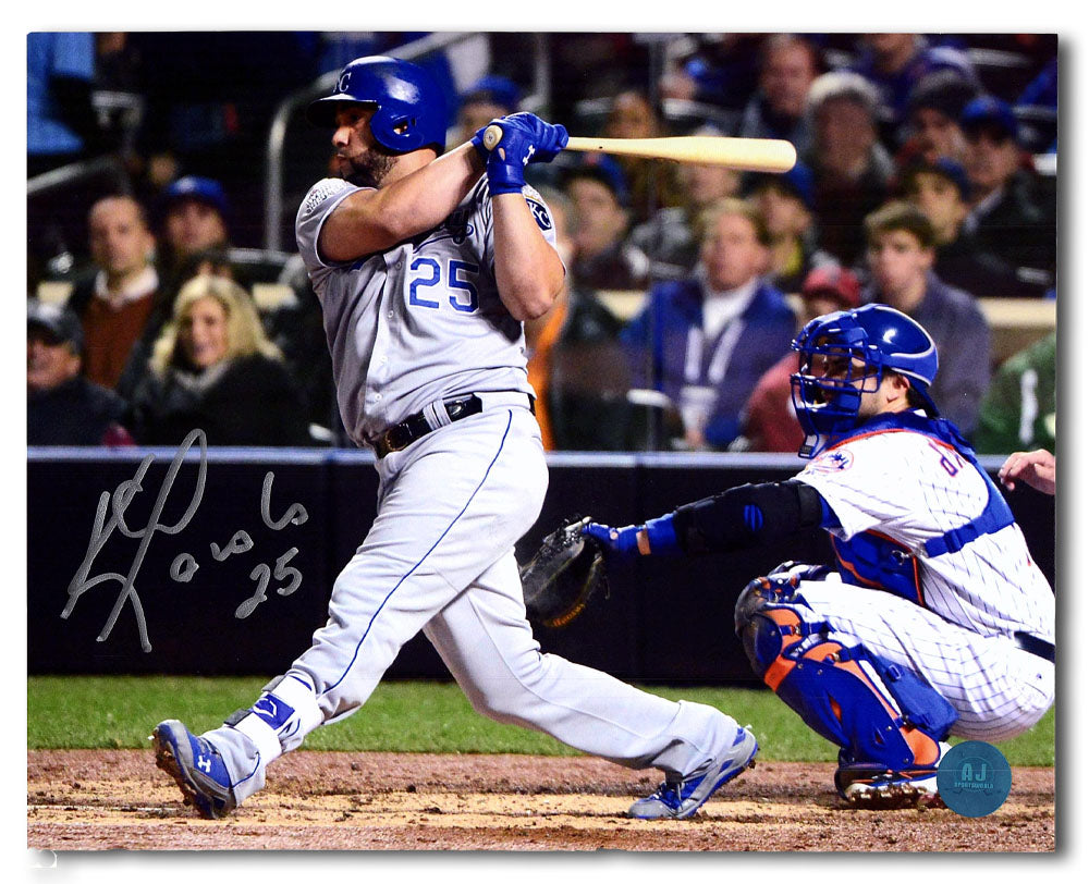 Kendrys Morales Kansas City Royals Autographed 2015 World Series 8x10 Photo | AJ Sports.