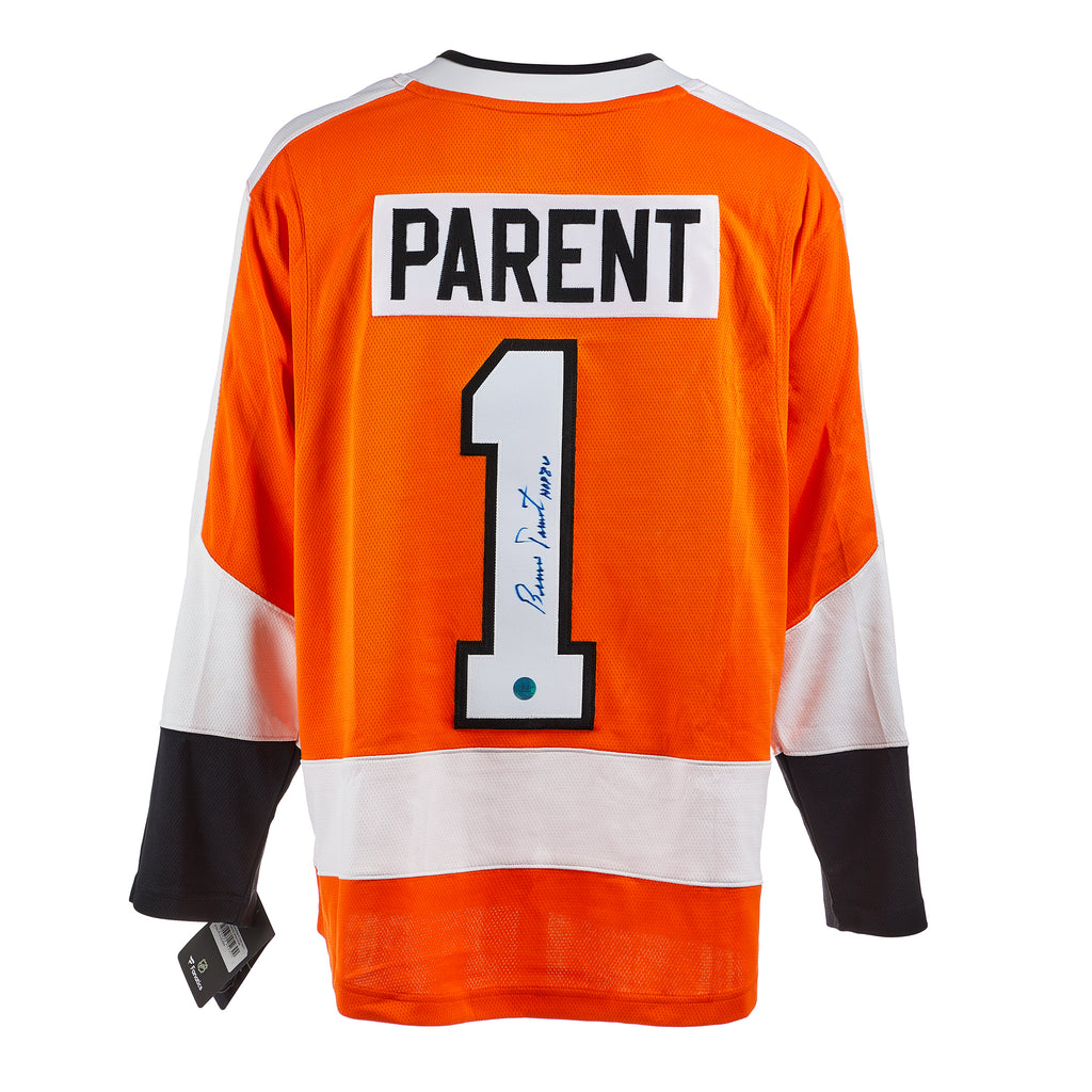 Bernie Parent Philadelphia Flyers Autographed Fanatics Jersey | AJ Sports.