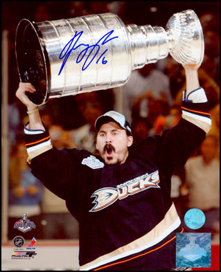 George Parros Anaheim Ducks Autographed 2007 Stanley Cup 8x10 Photo | AJ Sports.