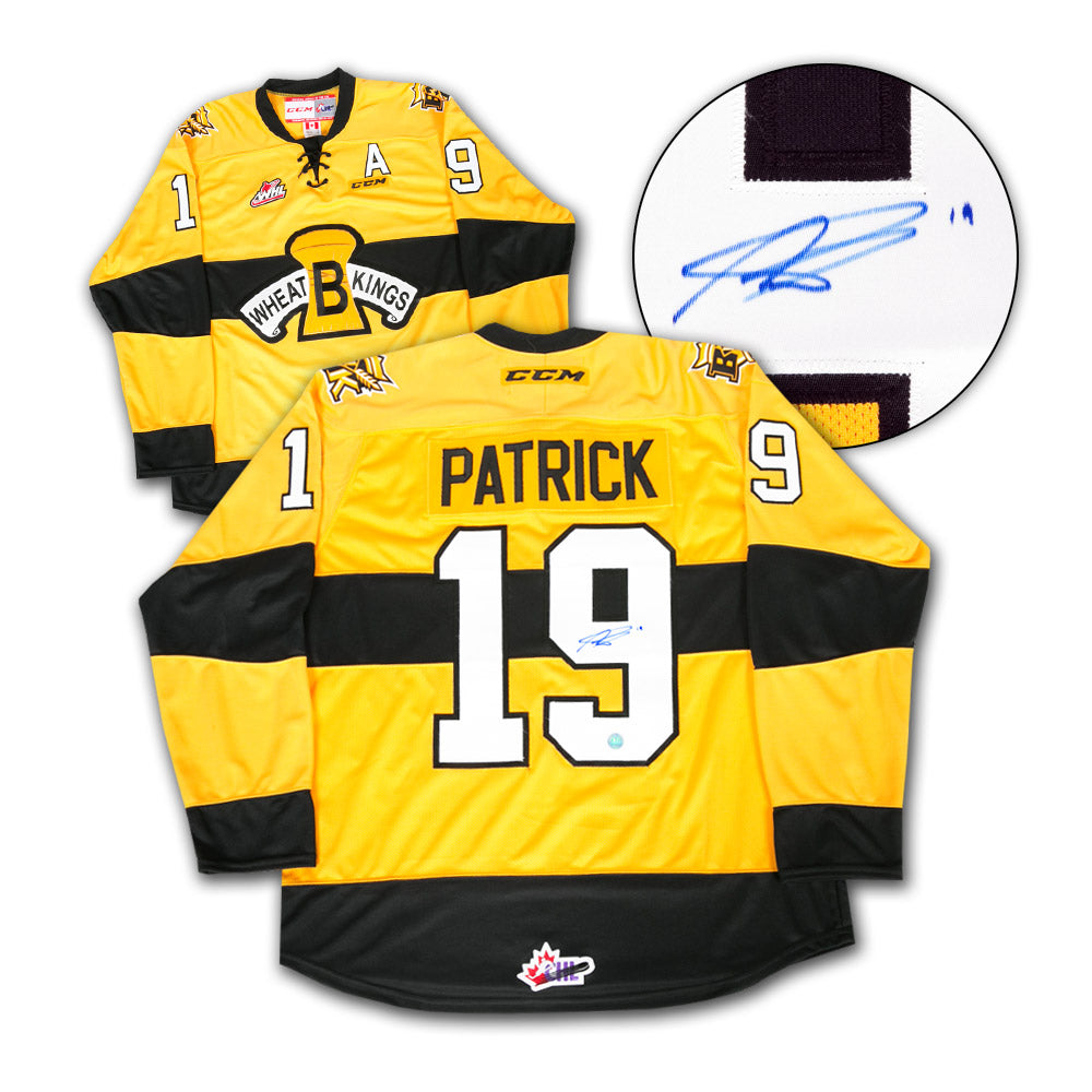 Nolan Patrick Brandon Wheat Kings Autographed CHL Hockey Jersey | AJ Sports.