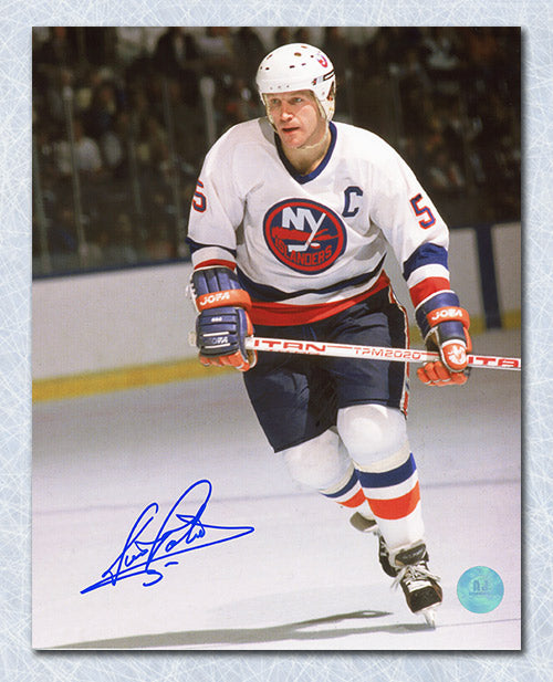 Denis Potvin New York Islanders Autographed Hockey Legend Action 8x10 Photo | AJ Sports.