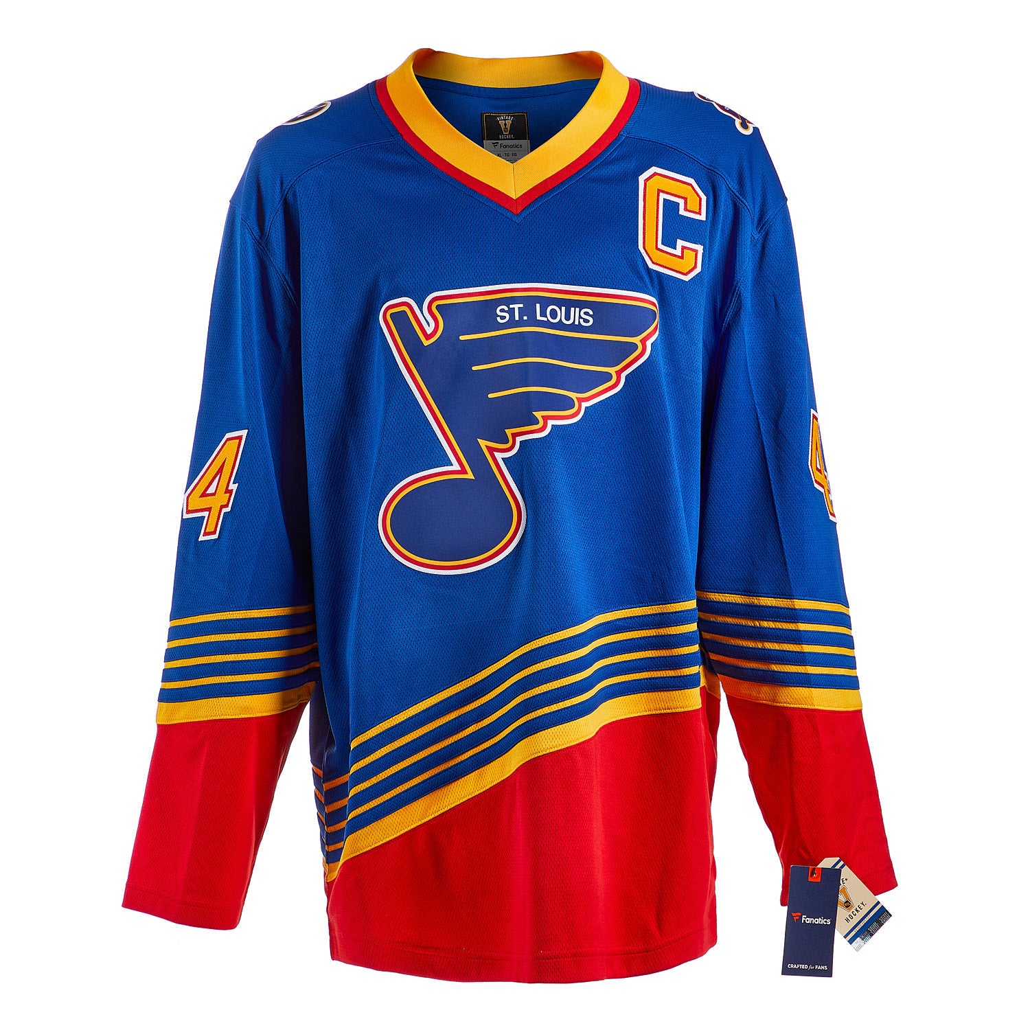 Chris Pronger St Louis Blues Autographed Blue Vintage Fanatics Jersey | AJ Sports.