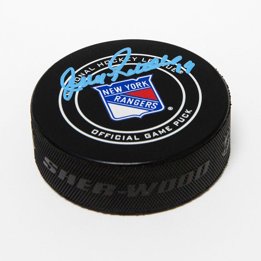 Jean Ratelle New York Rangers Autographed Official Game Puck | AJ Sports.