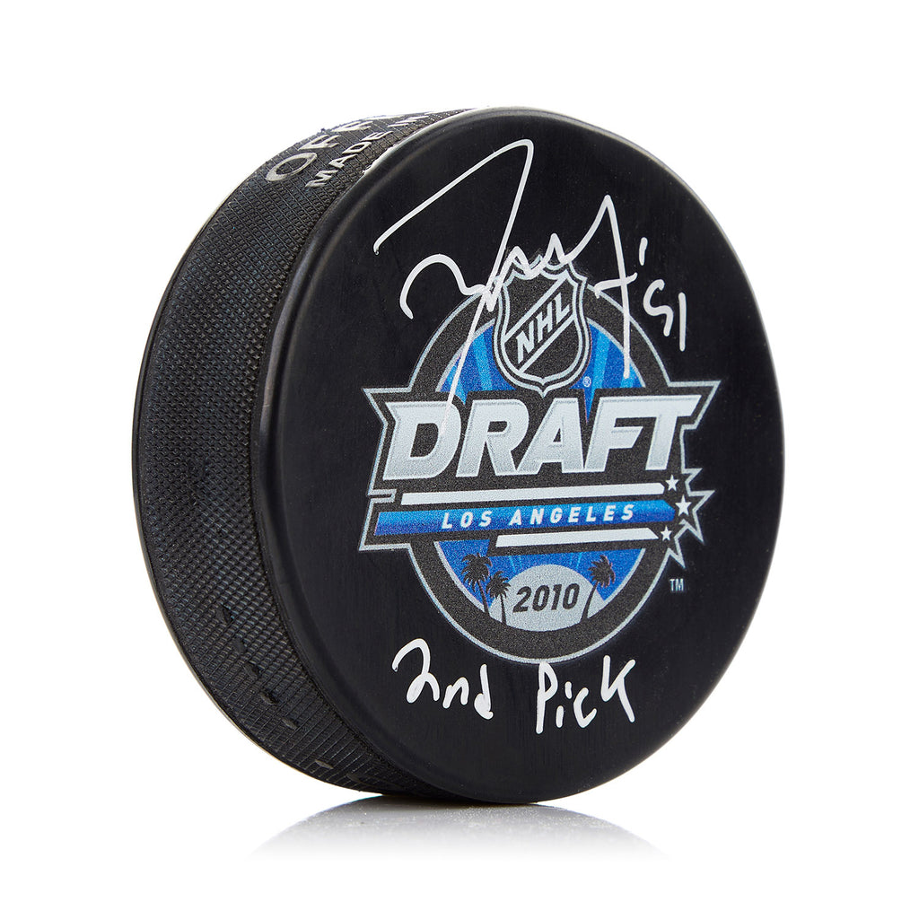Tyler Seguin Signed 2010 NHL Entry Draft Puck With 2nd Pick Note | AJ Sports.