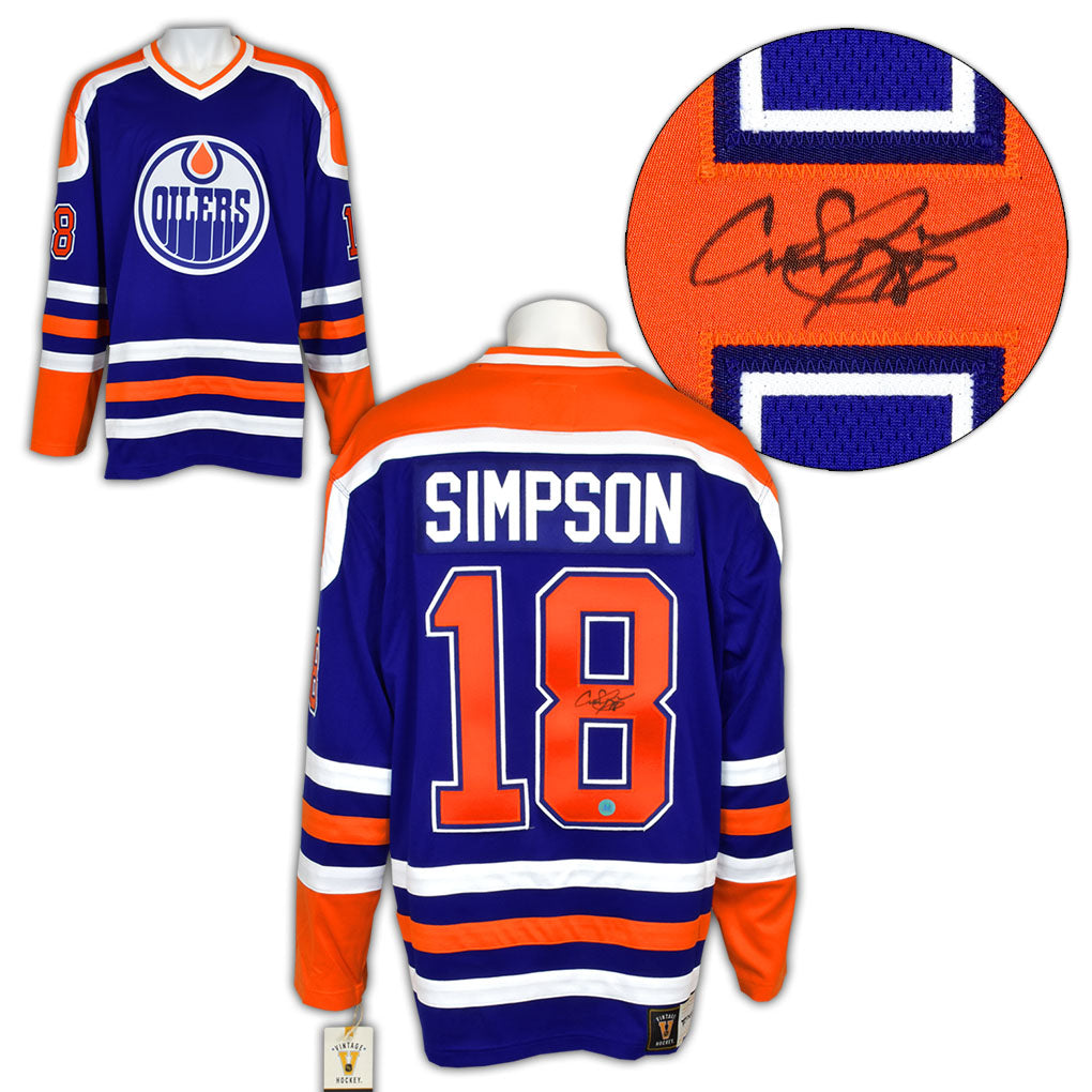 Craig Simpson Edmonton Oilers Signed Retro Fanatics Jersey | AJ Sports.