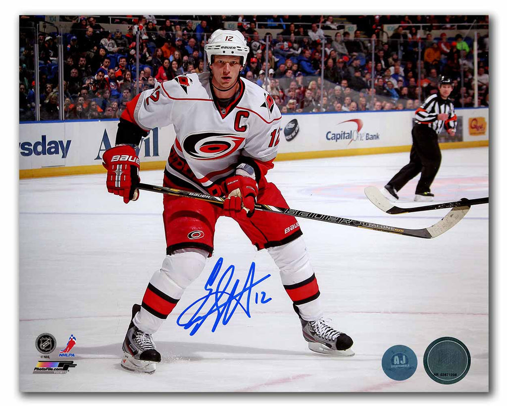 Eric Staal Carolina Hurricanes Autographed Hockey Captain 8x10 Photo | AJ Sports.