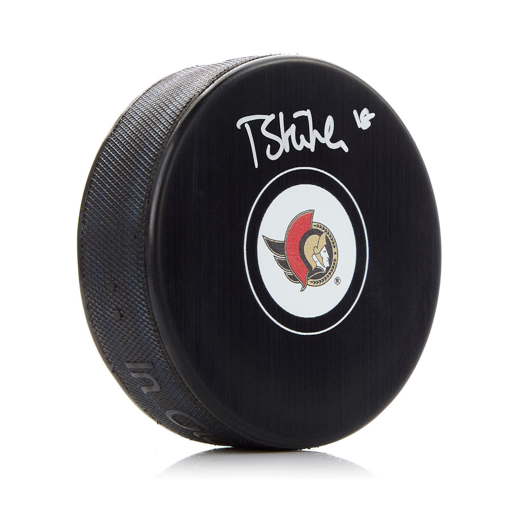 Tim Stutzle Ottawa Senators Autographed Hockey Puck | AJ Sports.