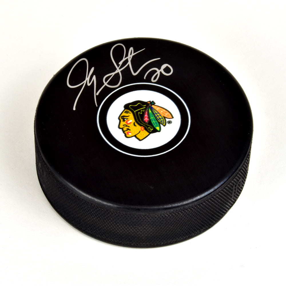 Gary Suter Chicago Blackhawks Autographed Hockey Puck | AJ Sports.