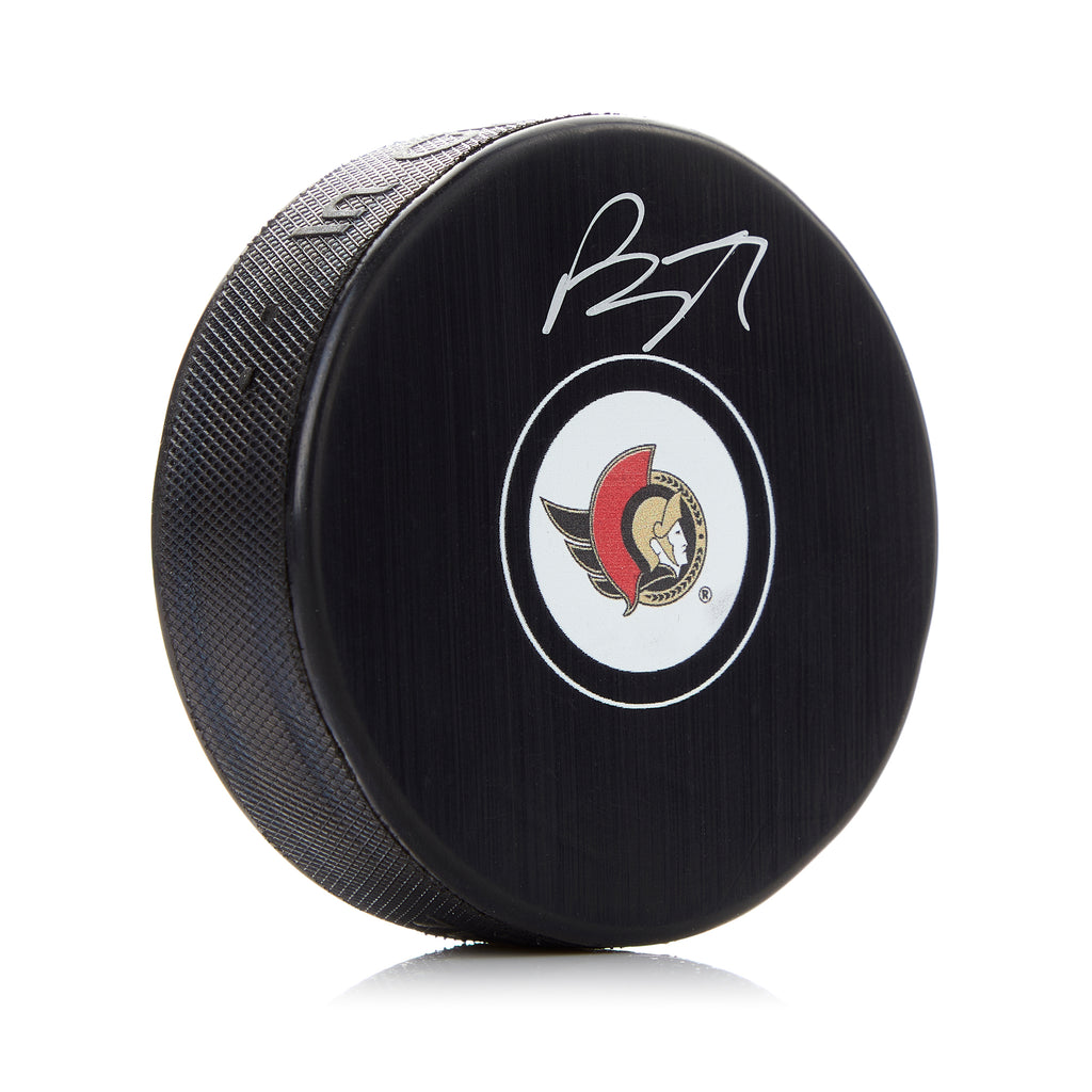 Brady Tkachuk Ottawa Senators Autographed Hockey Puck | AJ Sports.