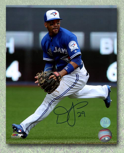 Devon Travis Toronto Blue Jays Autographed Fielding 8x10 Photo | AJ Sports.