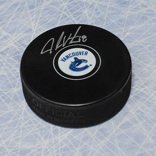 Jake Virtanen Vancouver Canucks Autographed Hockey Puck | AJ Sports.