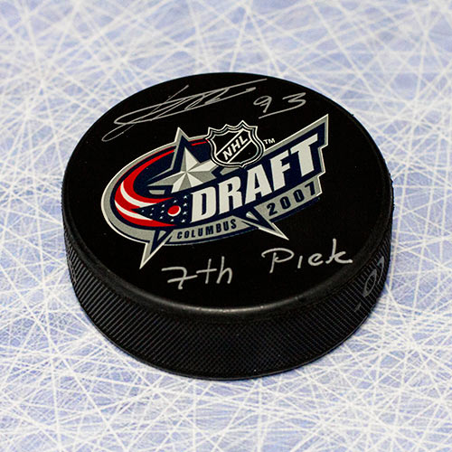 Jakub Voracek Signed 2007 NHL Entry Draft Puck with 7th Pick Note | AJ Sports.