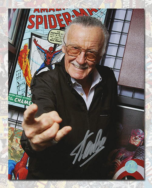 Stan Lee Autographed Comic Book Legend Web Slinger Promo 8x10 Photo | AJ Sports.