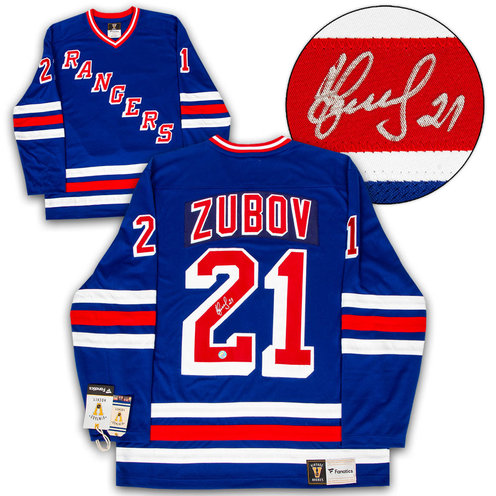 Sergei Zubov New York Rangers Signed Retro Fanatics Jersey | AJ Sports.