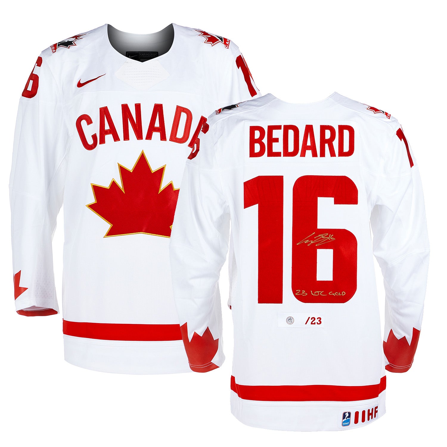 Connor Bedard Team Canada Signed World Jr Hockey Jersey - NHL Auctions