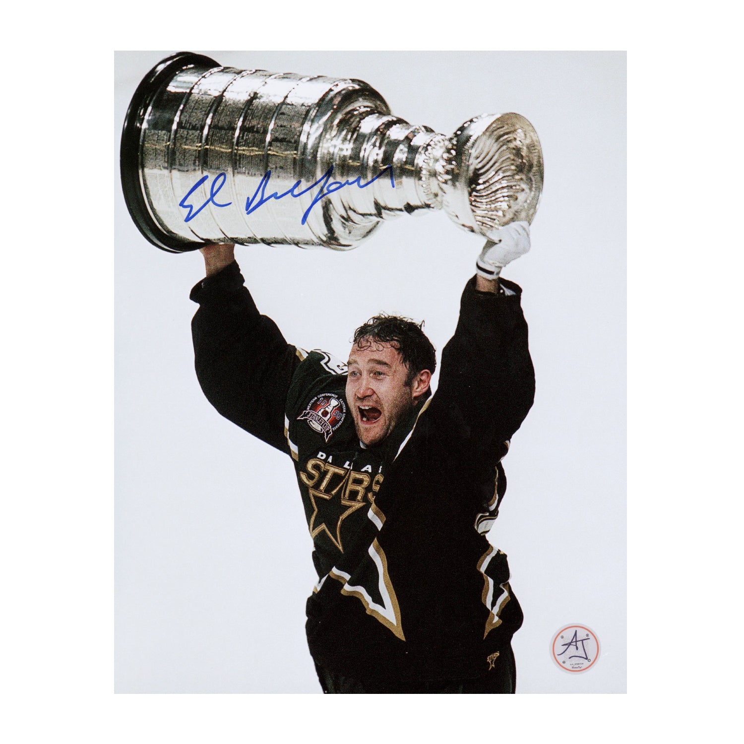 AJ Sports | Ed Belfour Autographed Dallas Stars 1999 Stanley Cup 8x10 Photo