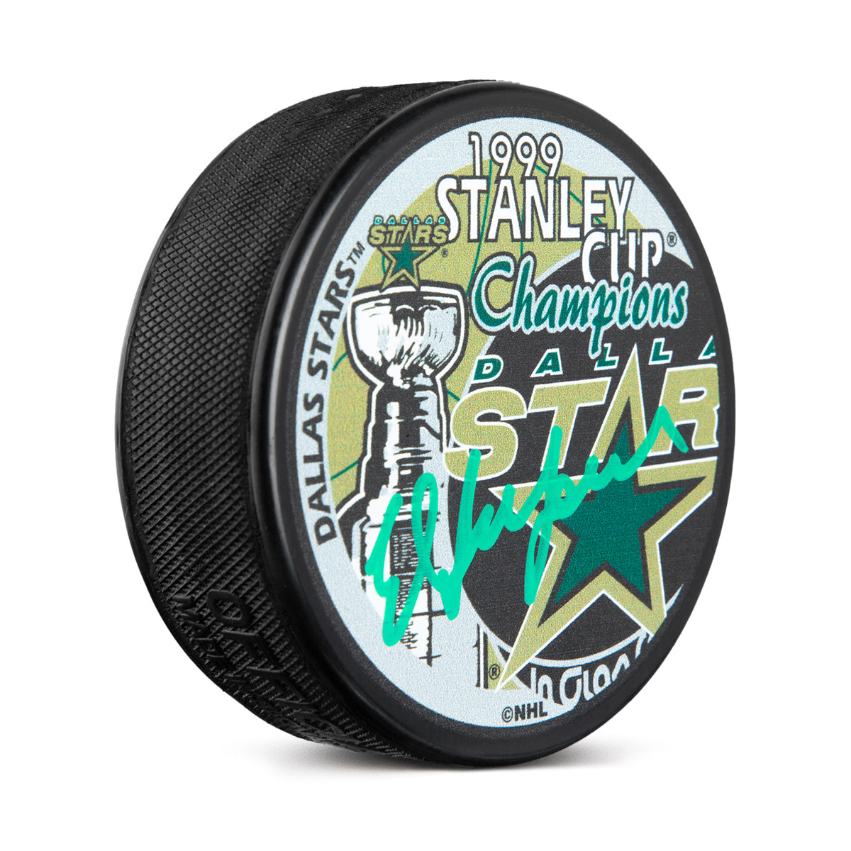 AJ Sports | Ed Belfour Signed Dallas Stars 1999 Stanley Cup Champions Puck