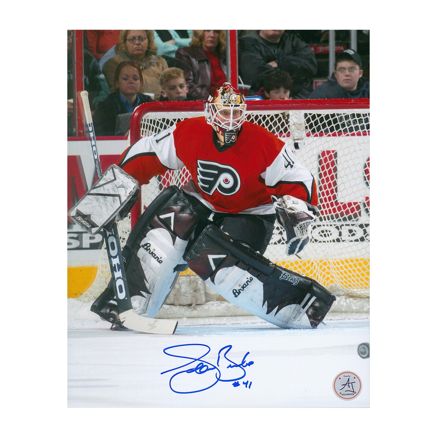 AJ Sports | Sean Burke Philadelphia Flyers Autographed Goalie 8x10 Photo
