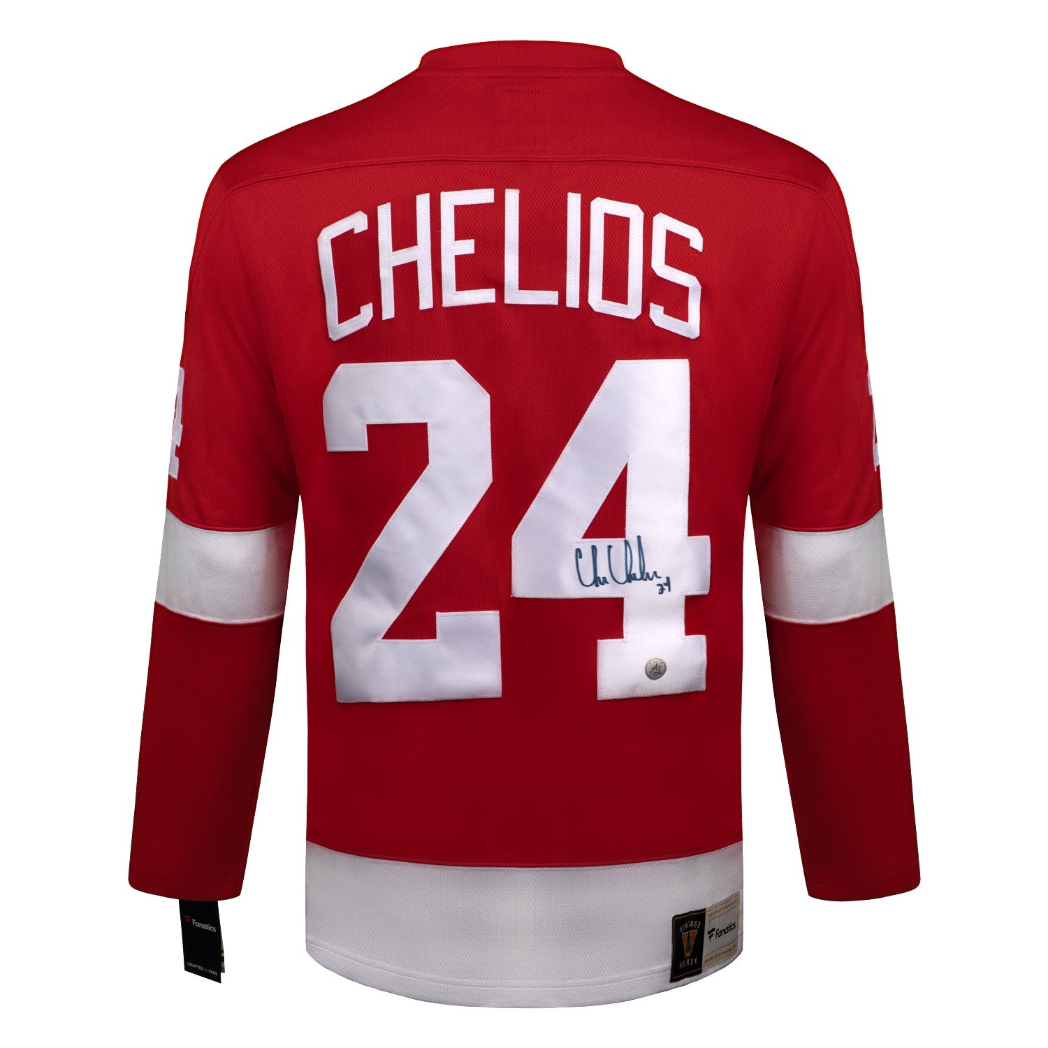 AJ Sports | Chris Chelios Signed Detroit Red Wings Throwback