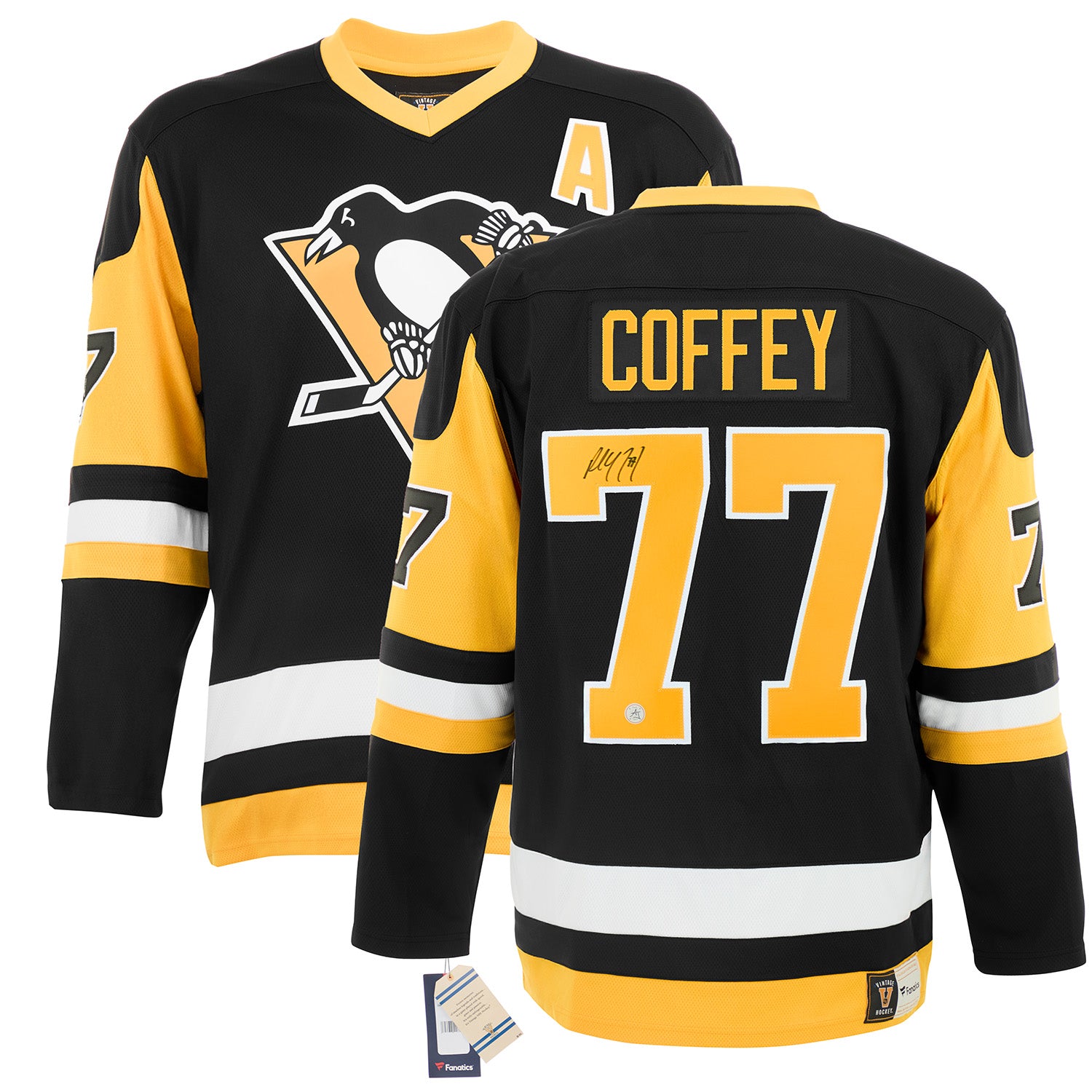 AJ Sports | Paul Coffey Signed Pittsburgh Penguins Throwback