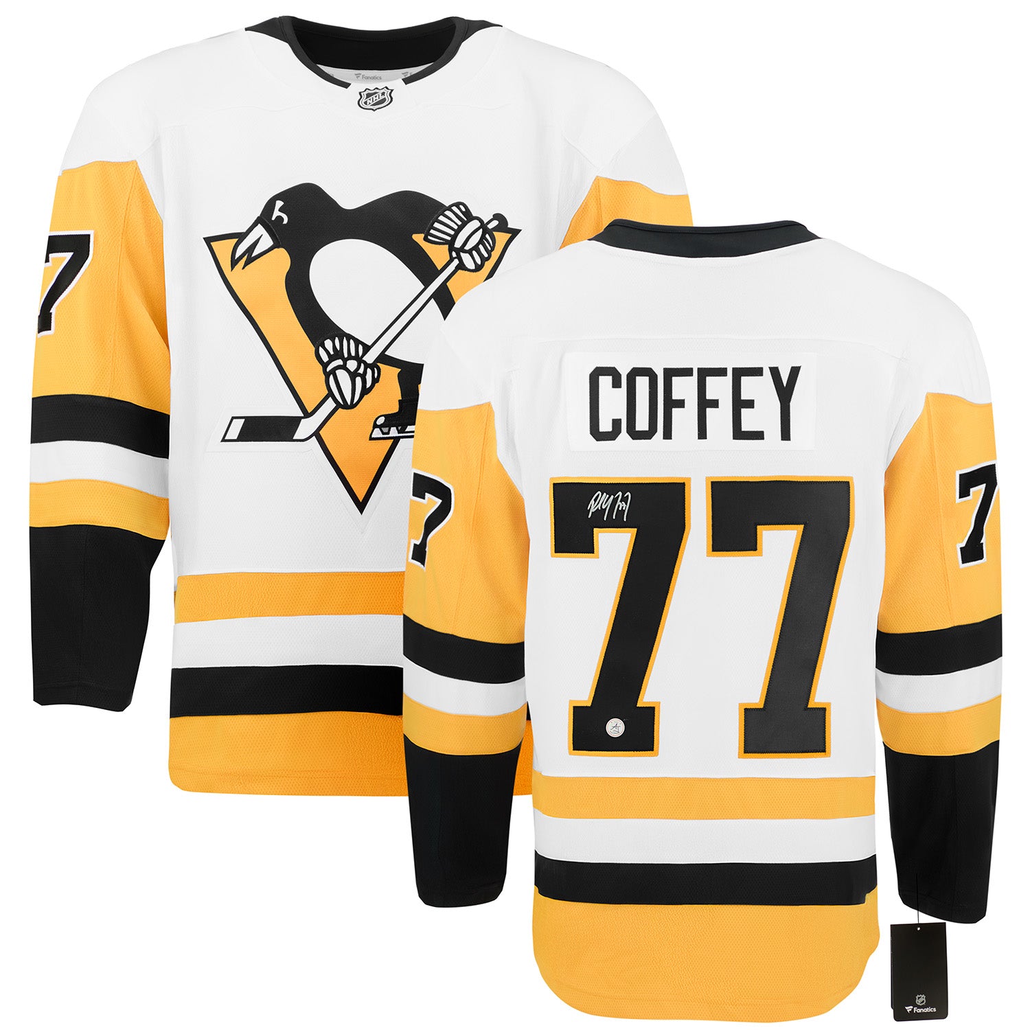 AJ Sports | Paul Coffey Signed Pittsburgh Penguins White Fanatics