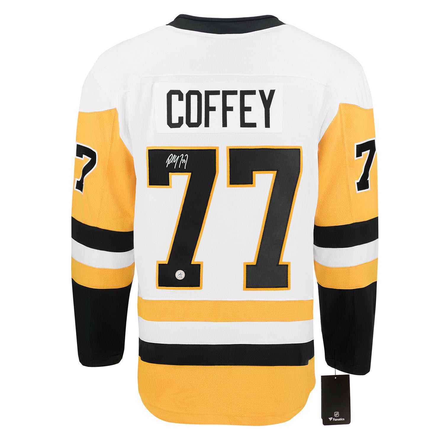 AJ Sports | Paul Coffey Signed Pittsburgh Penguins White Fanatics