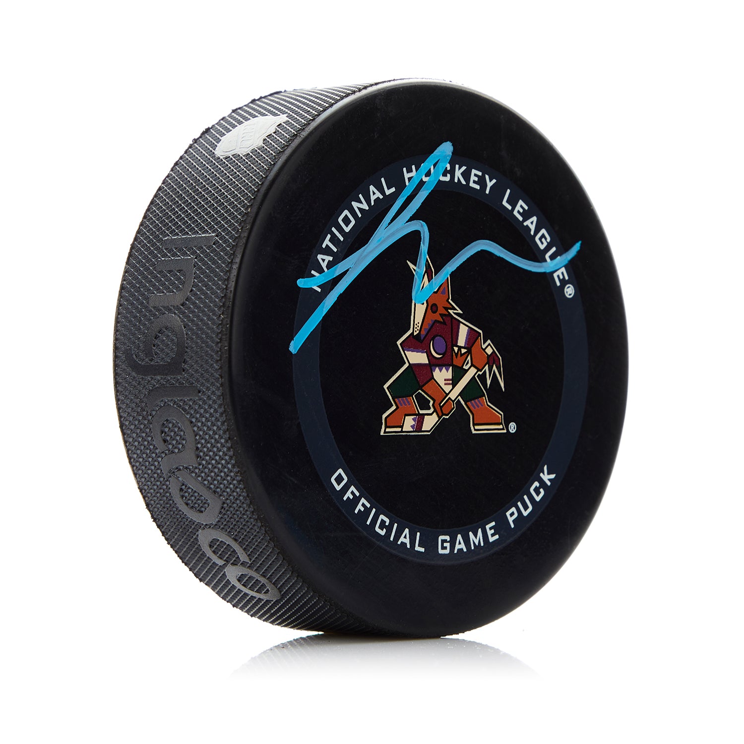 AJ Sports | Logan Cooley Signed Arizona Coyotes Official Game Puck