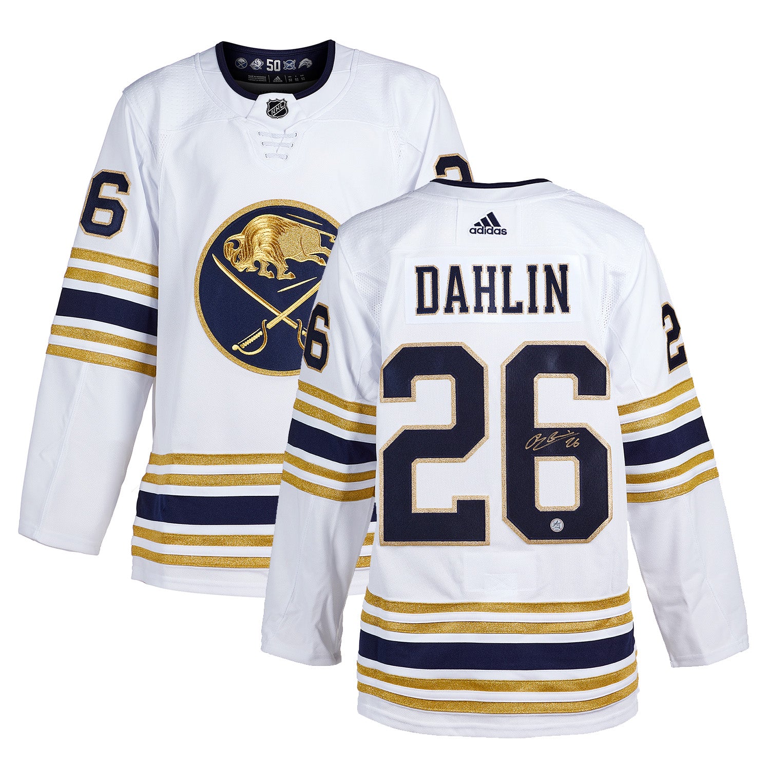 Rasmus Dahlin Buffalo Sabres Adidas Pro Autographed Jersey - NHL Auctions