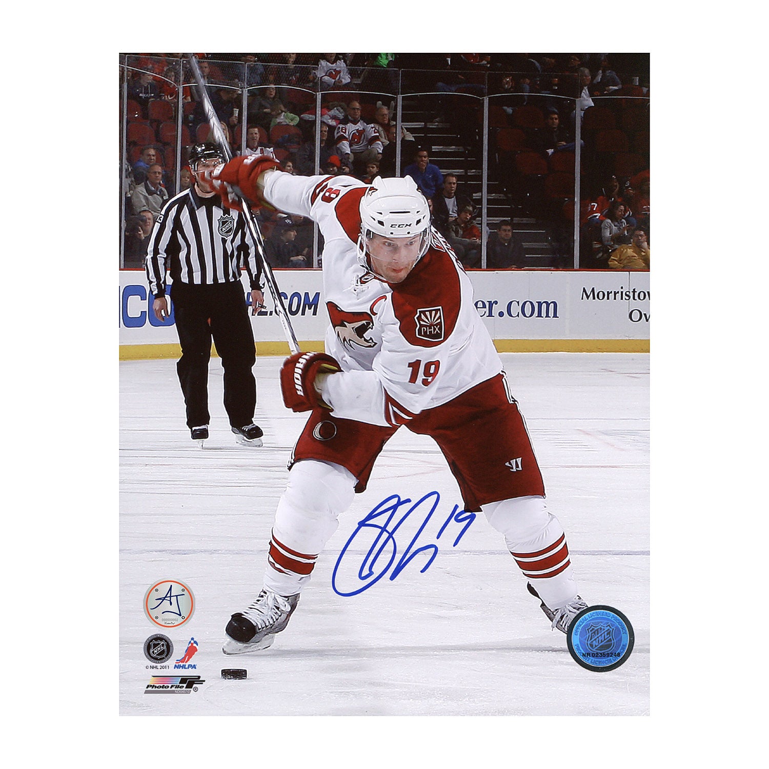 AJ Sports | Shane Doan Autographed Arizona Coyotes Slapshot 8x10 Photo