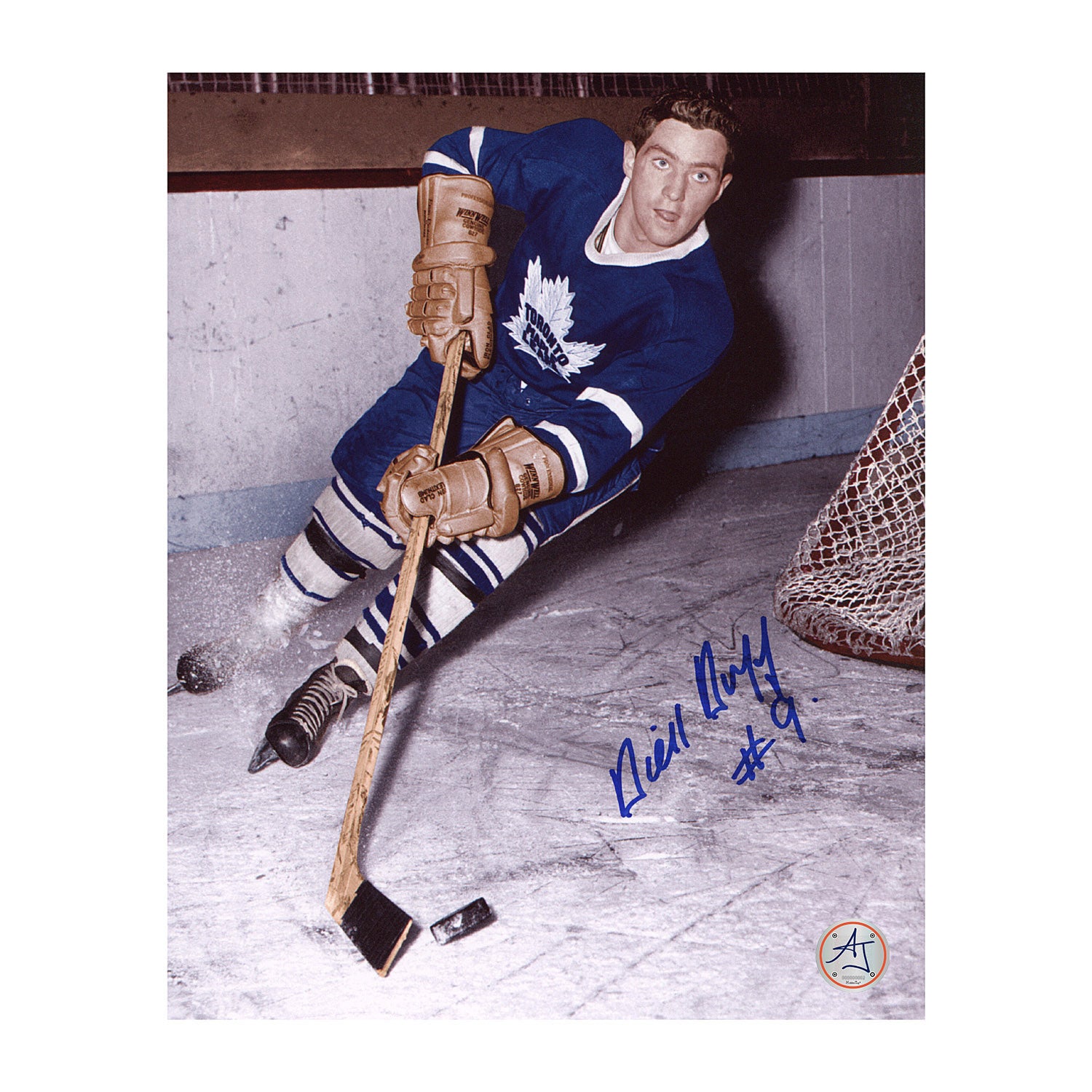 AJ Sports | Dick Duff Autographed Toronto Maple Leafs Game Action
