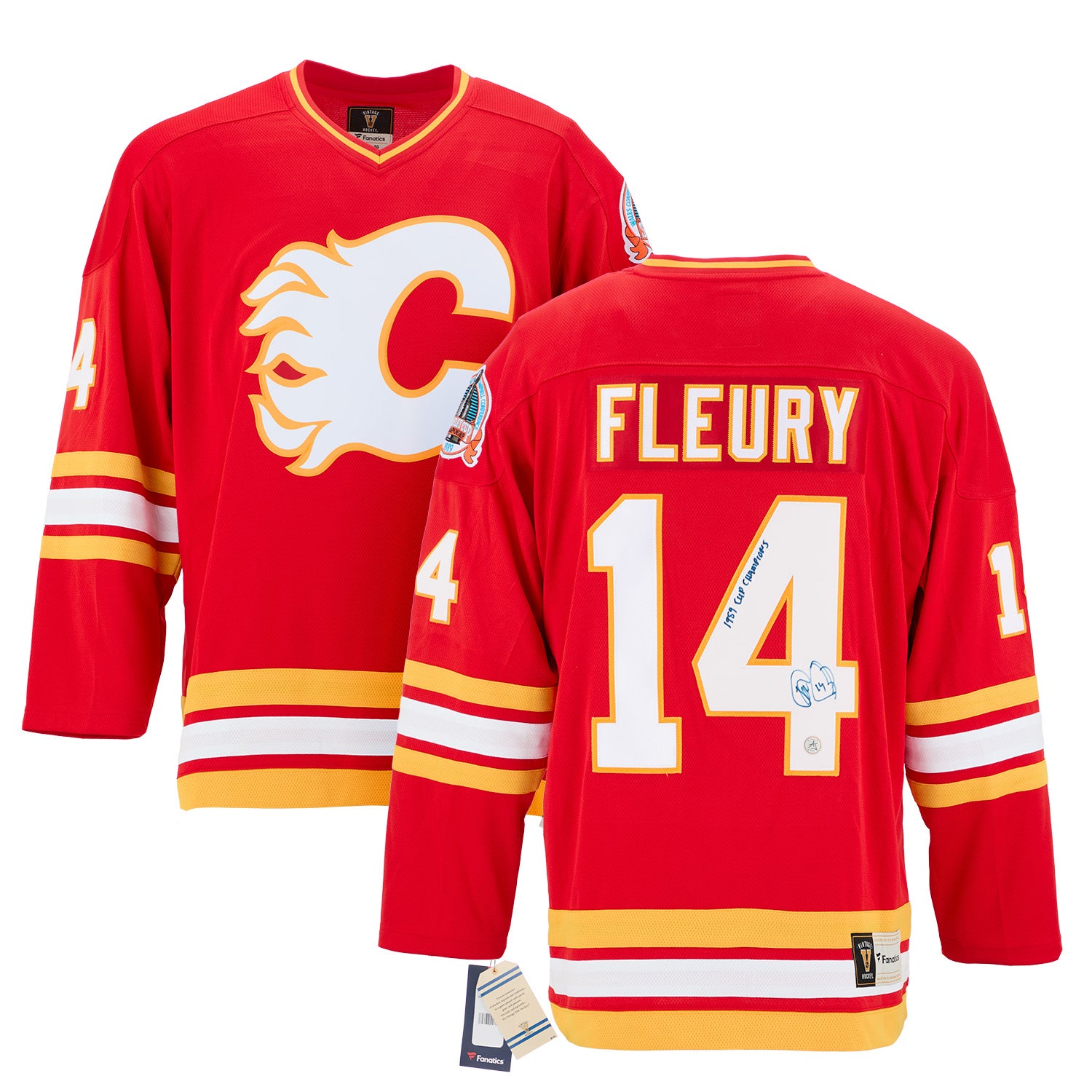 ☆レアユニ！！ エフキャンカップ Jリーガーサイン入りユニフォーム2枚セット☆ AJ Sports | Theo Fleury Calgary Flames Signed & Inscribed 1989