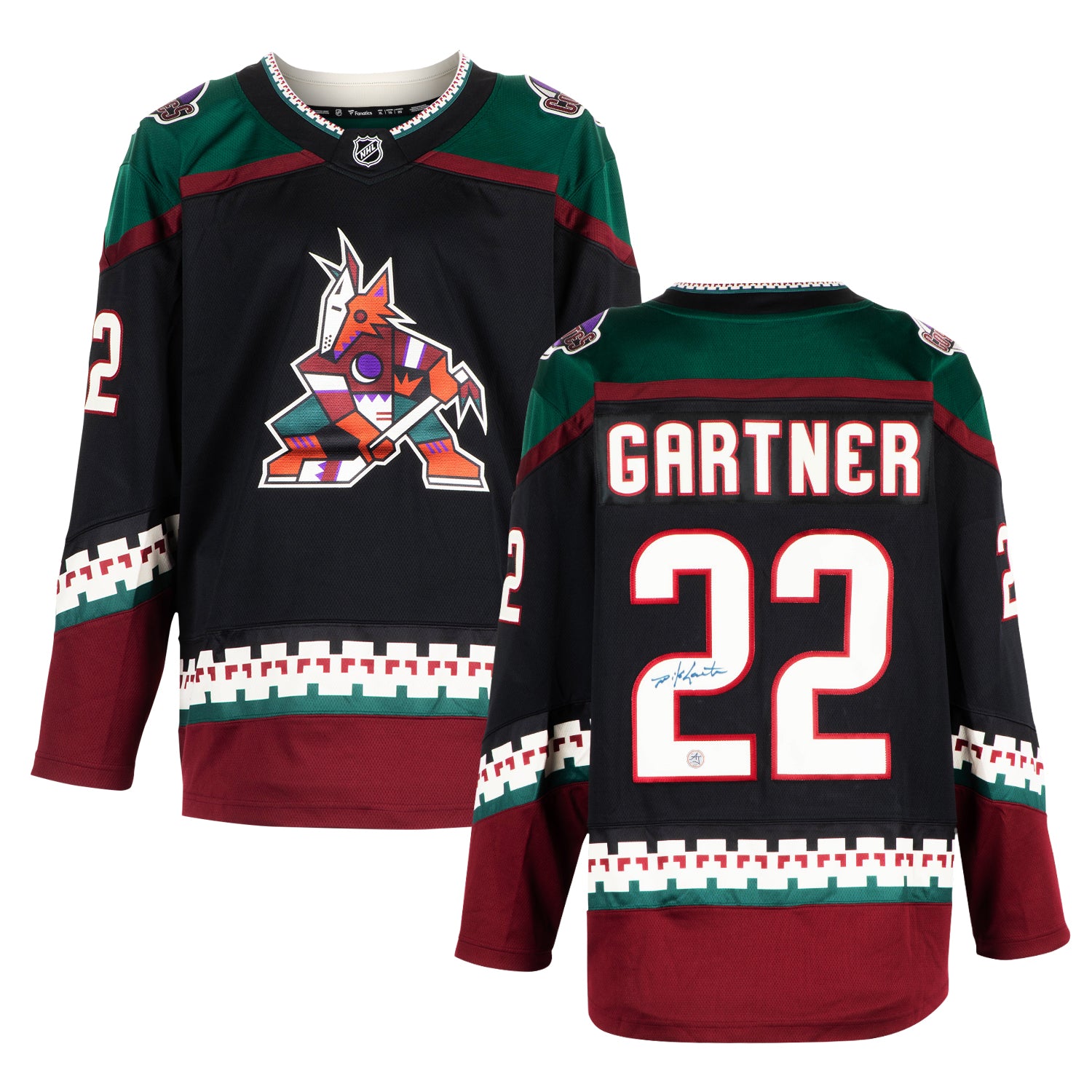 AJ Sports | Mike Gartner Signed Phoenix Coyotes Black Kachina