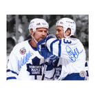 AJ Sports | Doug Gilmour & Wendel Clark Dual Signed Toronto Maple Leafs 8x10 Photo