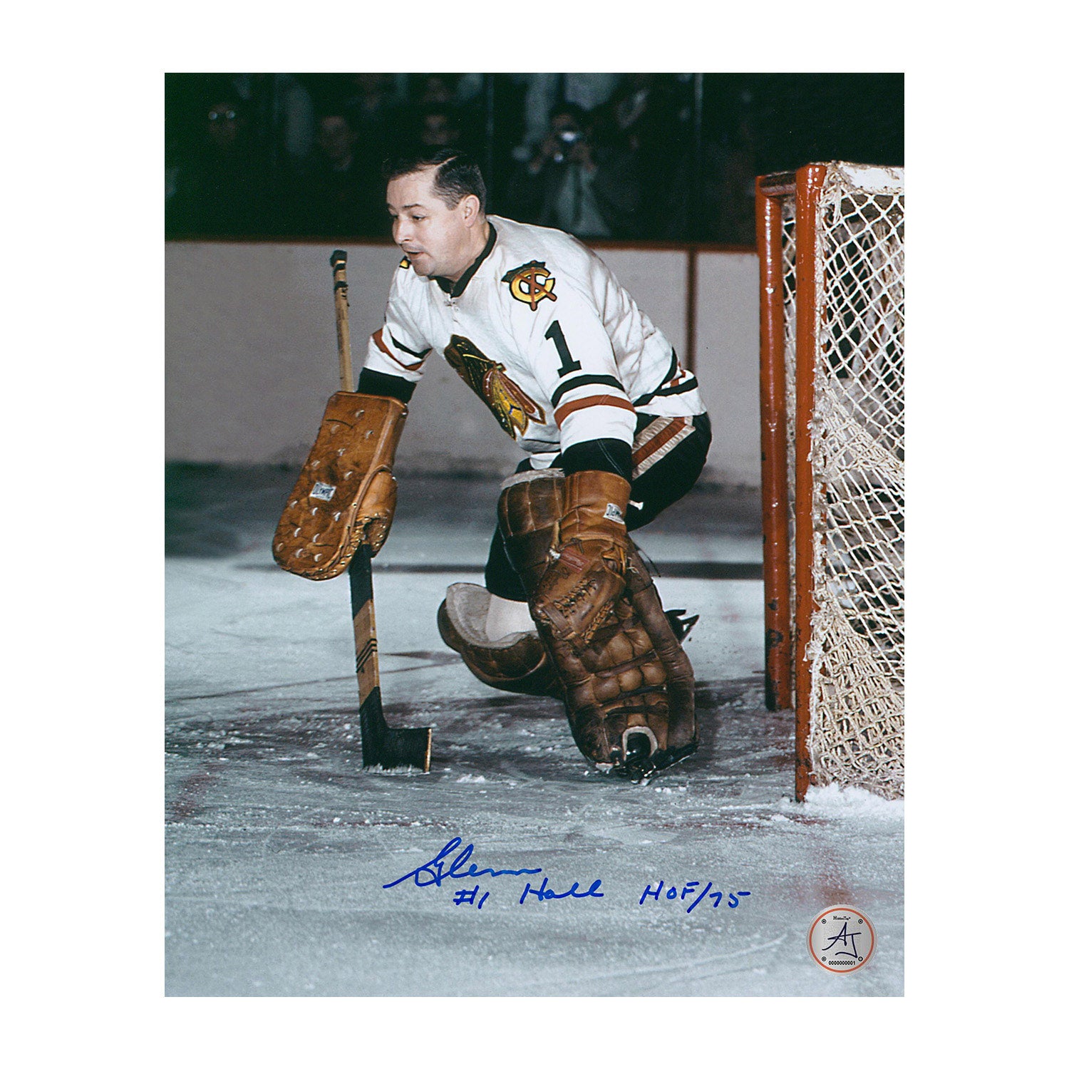 AJ Sports | Glenn Hall Signed Chicago Blackhawks Historic Goalie