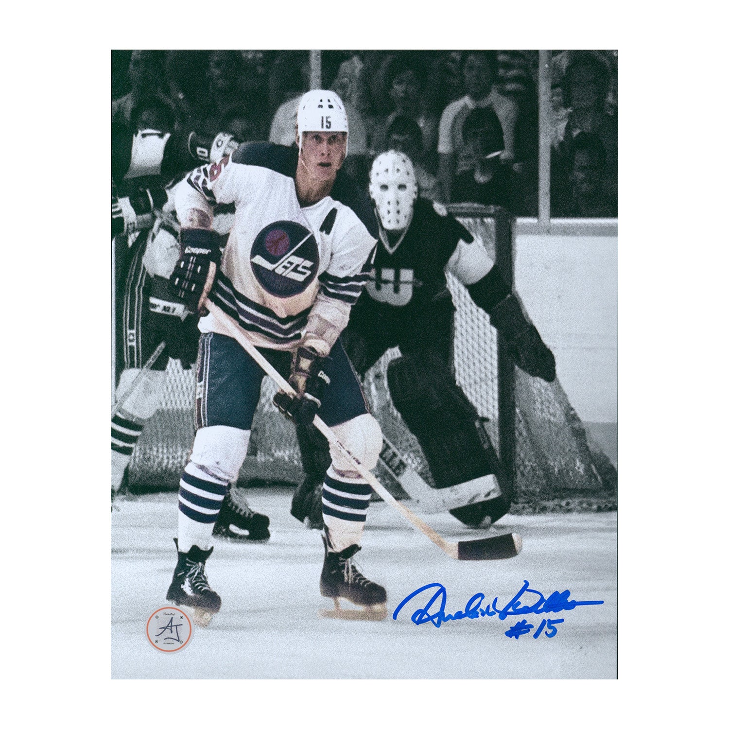 AJ Sports | Anders Hedberg Autographed Winnipeg Jets Color Isolation 8x10 Photo