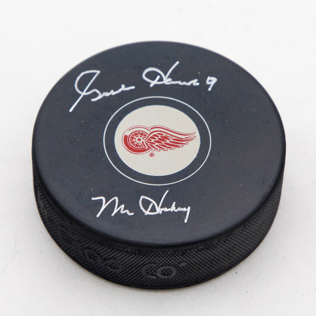 AJ Sports | Gordie Howe Signed Detroit Red Wings Hockey Puck with Mr ...