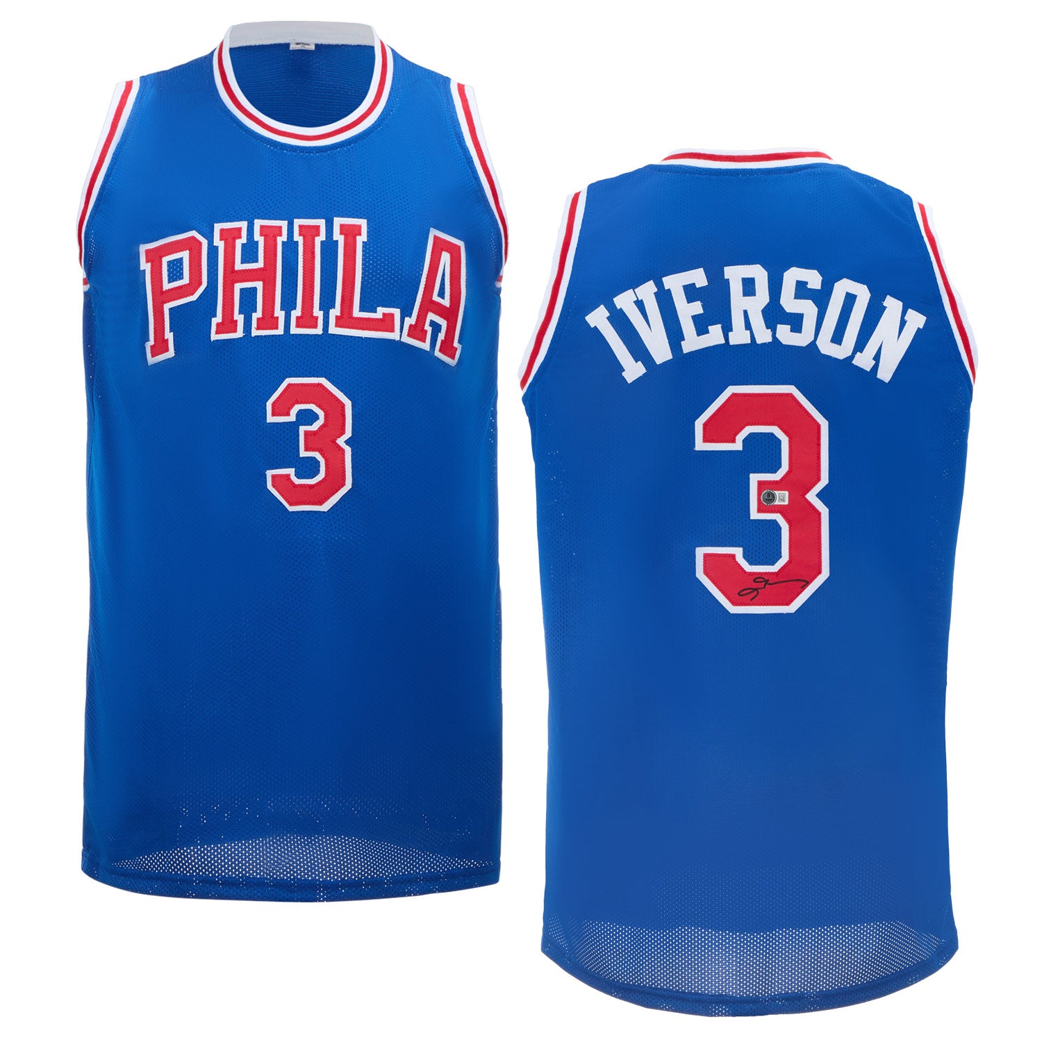 AJ Sports Allen Iverson Autographed Philadelphia Blue City