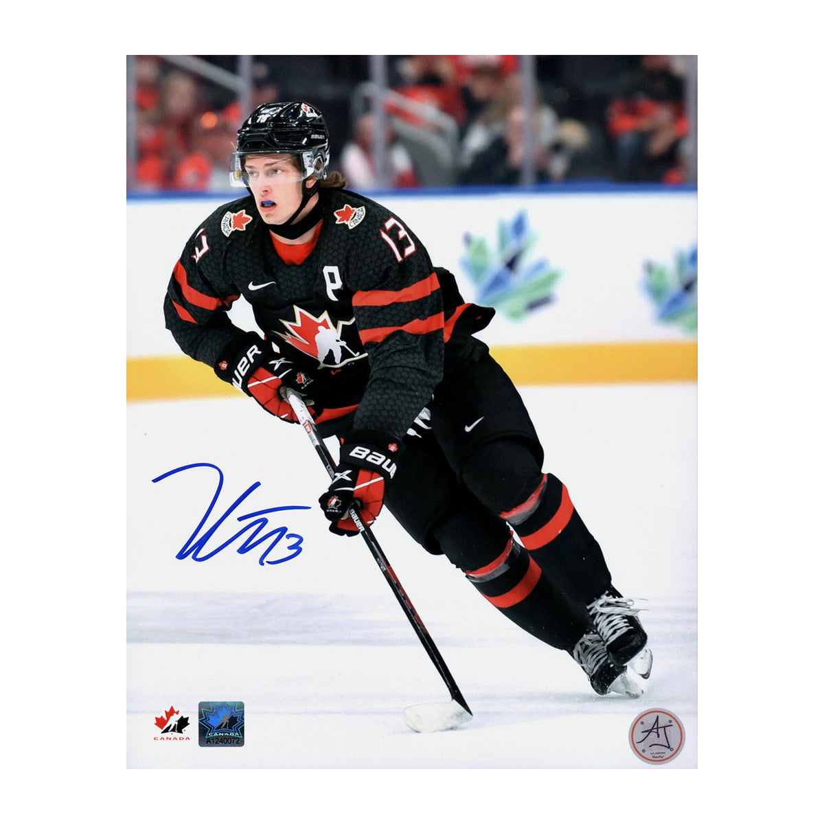 AJ Sports | Kent Johnson Autographed Team Canada World Junior Hockey ...