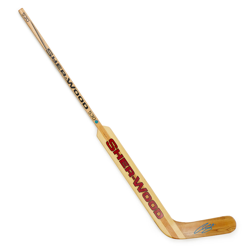 Andrew Mangiapane Autographed White Hockey Stick