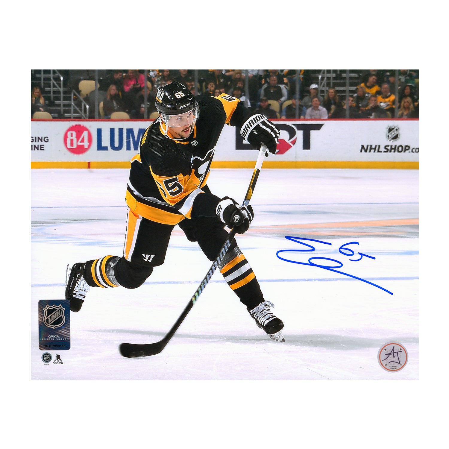 AJ Sports | Erik Karlsson Autographed Pittsburgh Penguins Slapshot