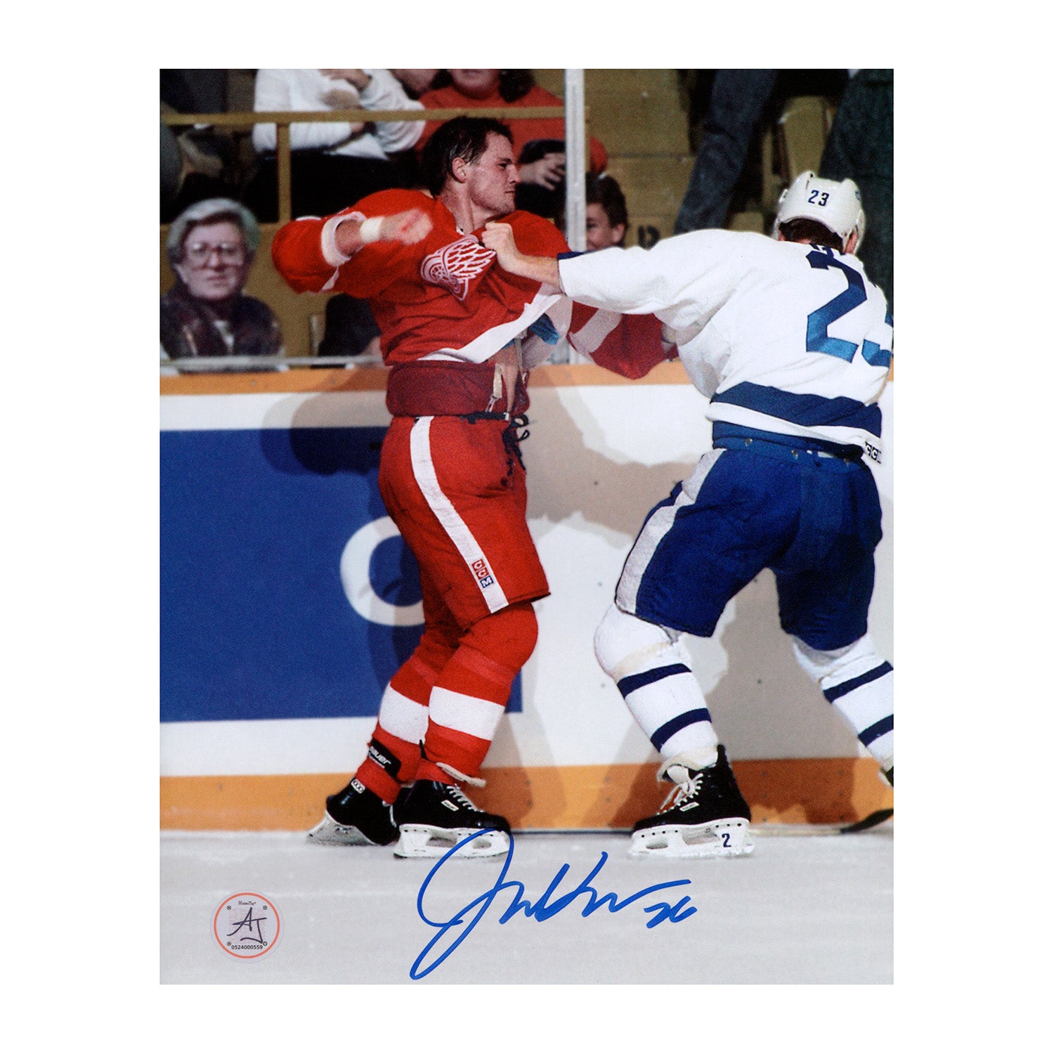 AJ Sports | Joey Kocur Autographed Detroit Red Wings Hockey Fight