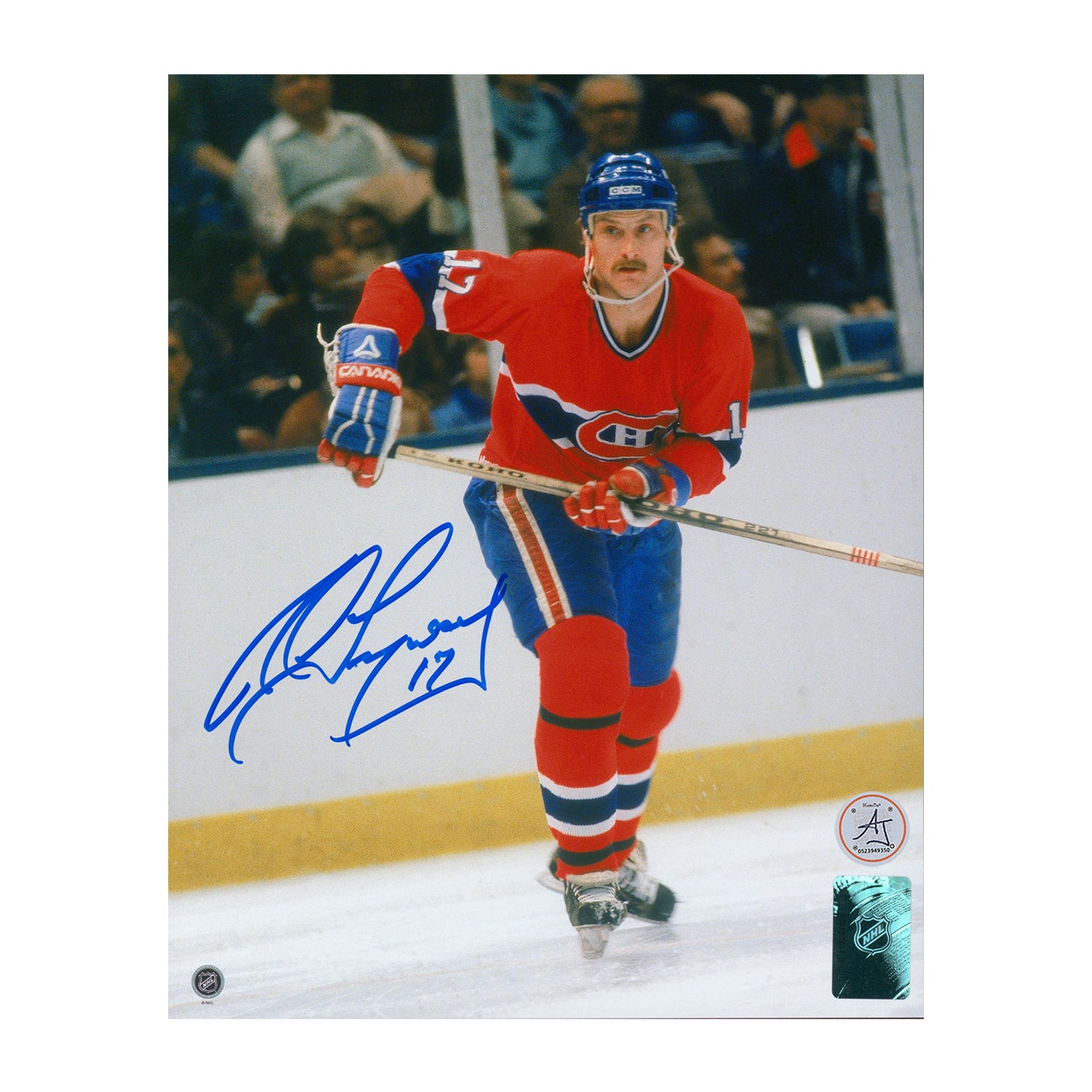 本物‼️Los Angeles TOW-AWAY 琺瑯看板 AJ Sports | Rod Langway Autographed Montreal Canadiens Hockey 8x10