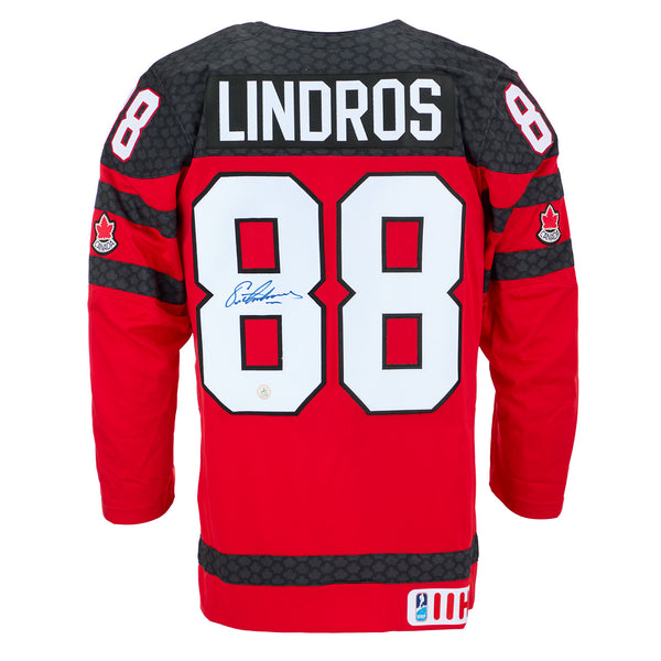 AJ Sports | Eric Lindros Autographed Team Canada Red Nike Hockey