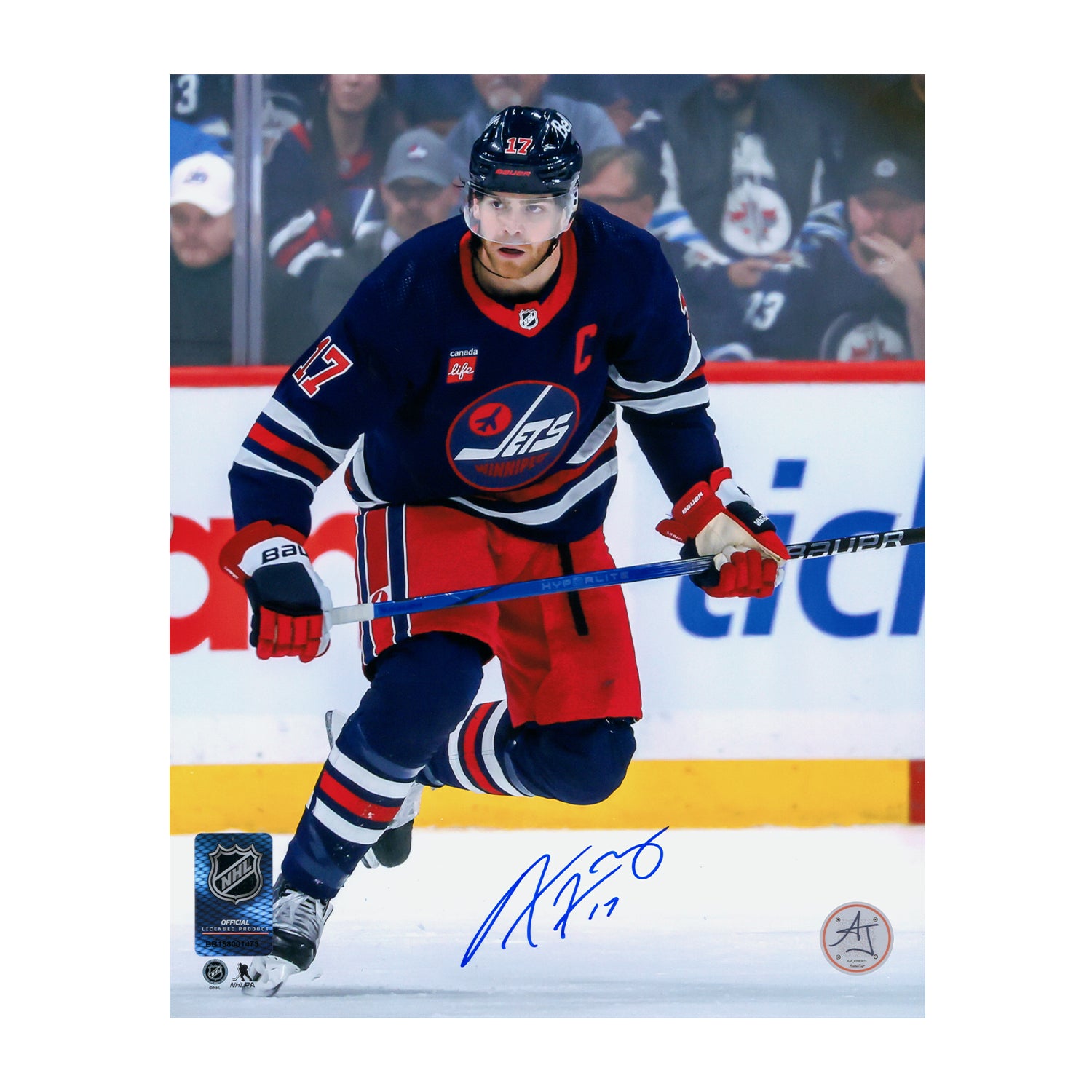 AJ Sports | Adam Lowry Autographed Winnipeg Jets Heritage 8x10 Photo