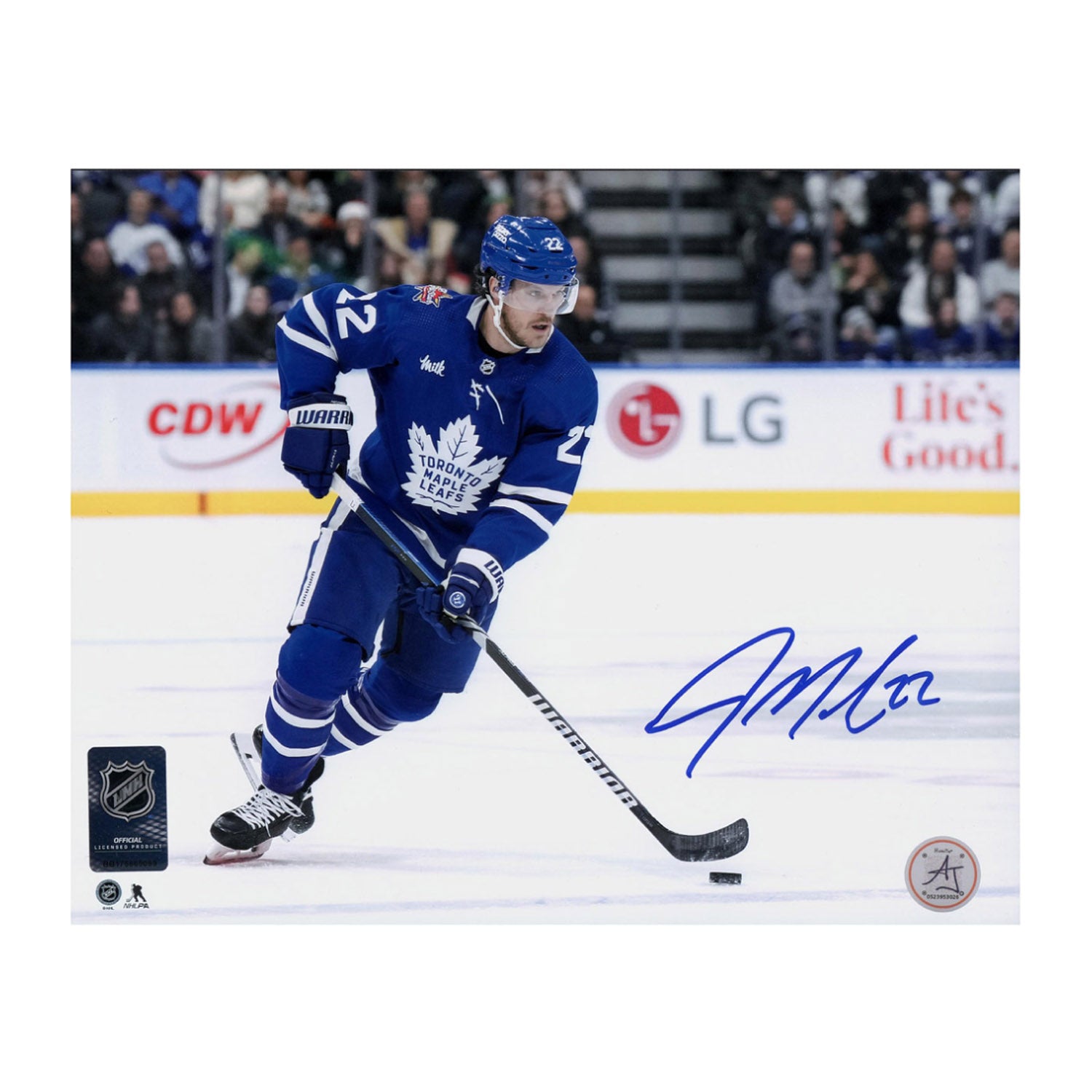 AJ Sports | Jake McCabe Autographed Toronto Maple Leafs Puck Rush