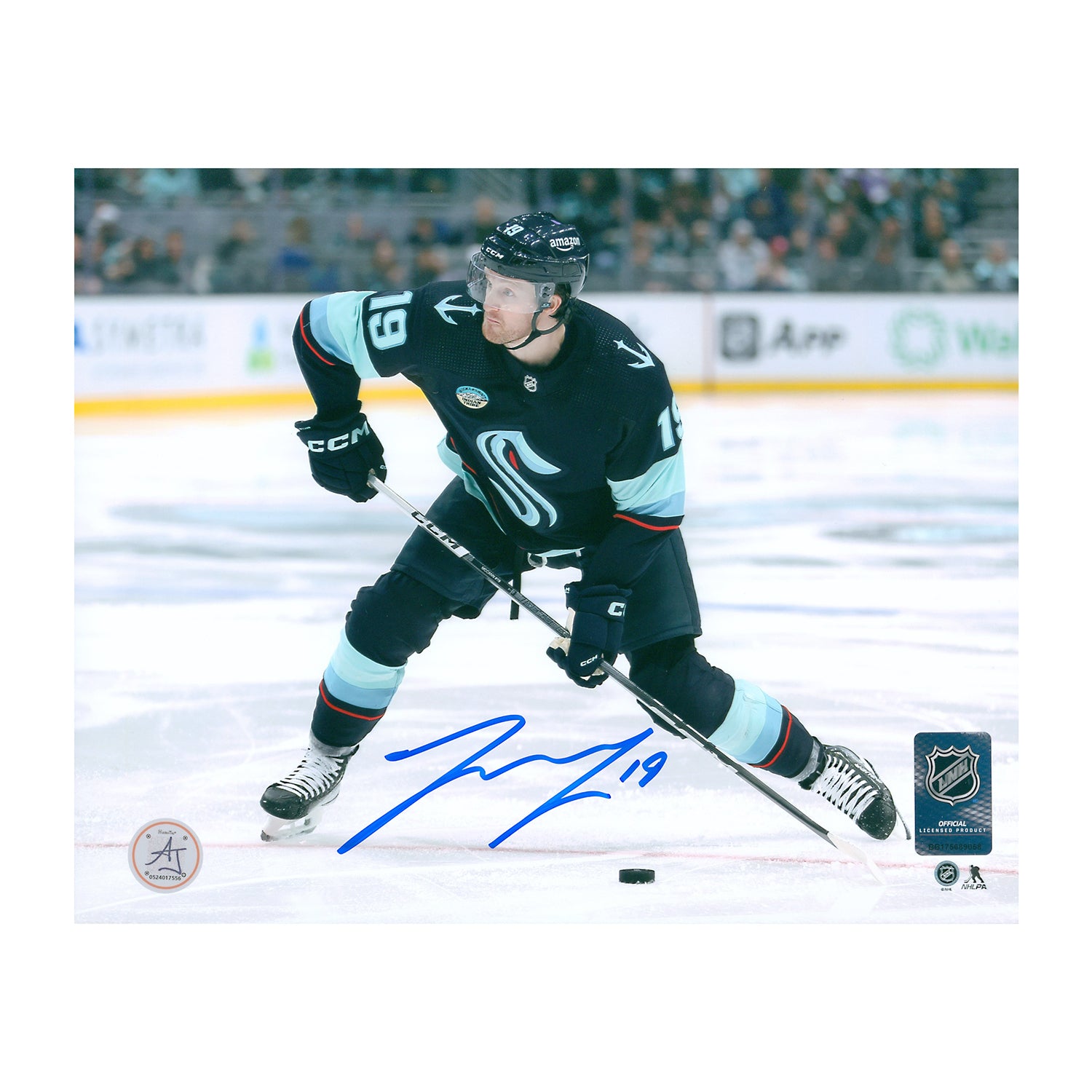 AJ Sports | Jared McCann Autographed Seattle Kraken Attack Zone 8x10 Photo