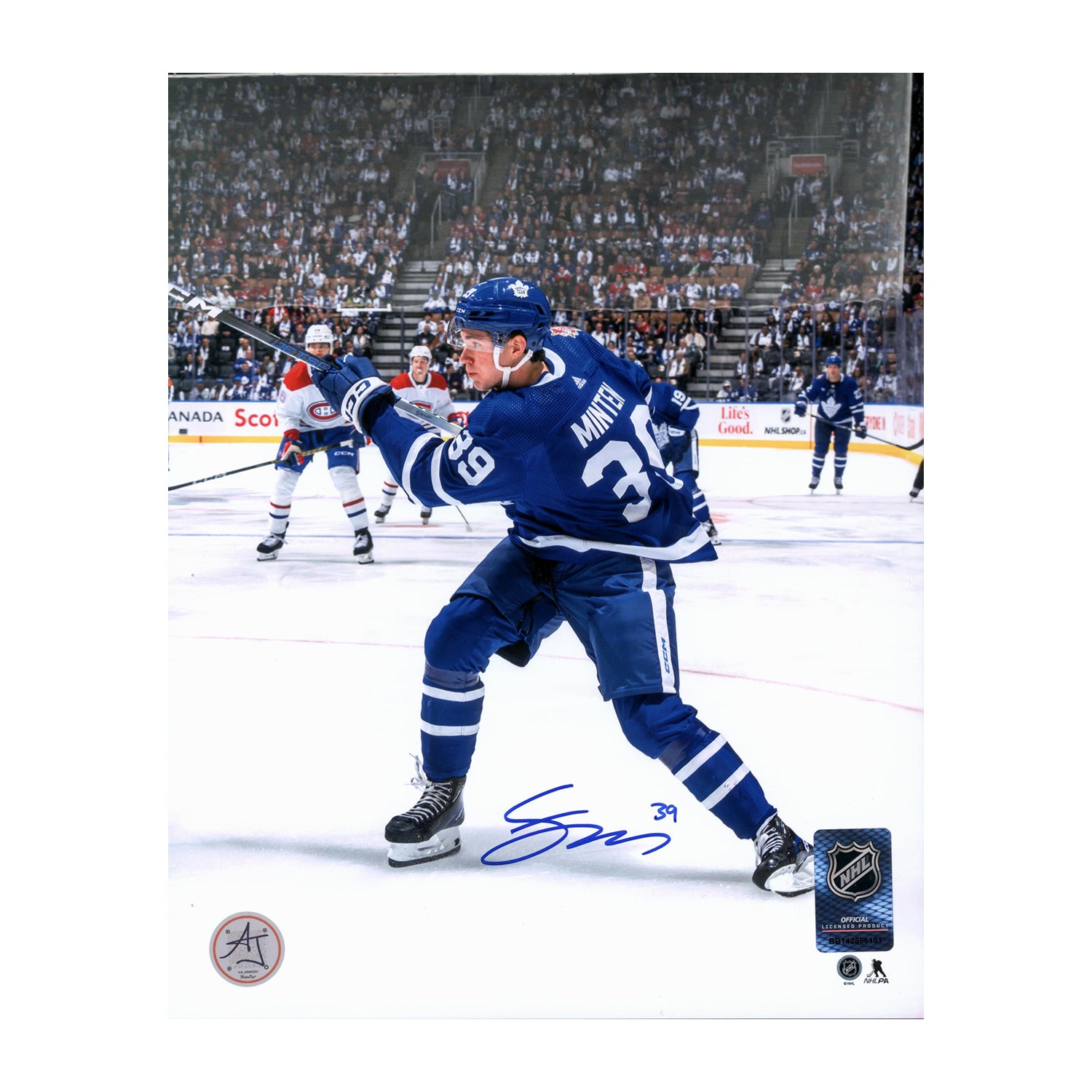 AJ Sports | Fraser Minten Signed Toronto Maple Leafs 1st Game 8x10 Photo